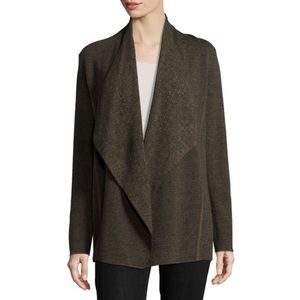 Eileen Fisher • Merino Birdseye Angle-Front Jacket